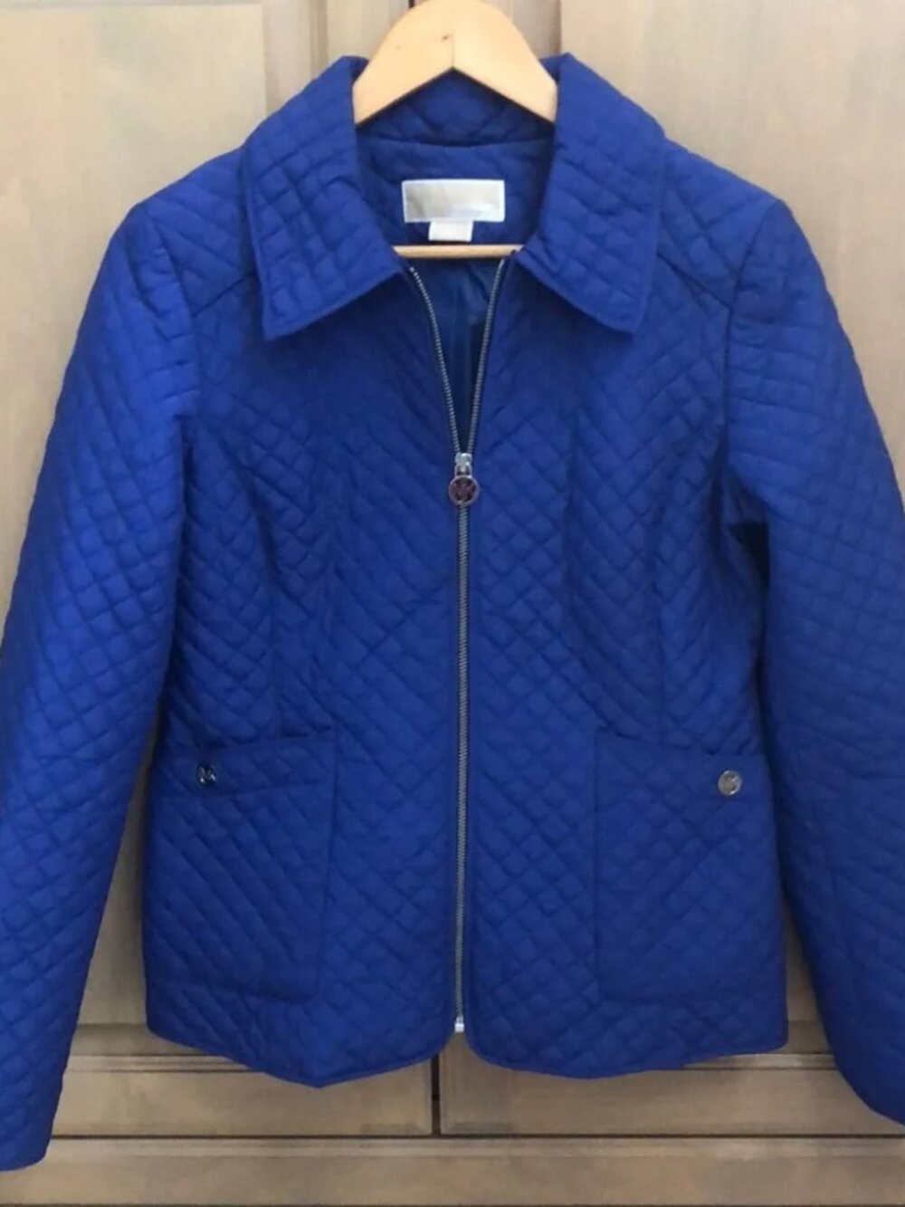 New Michael Kors zip up lightweight quilted relaxed fit classic puffer jacket
